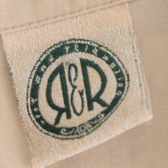 Vintage R&R 100% Cotton  Cream Button Up Long Sleeve Basic dress Top Small - Picture 6 of 14